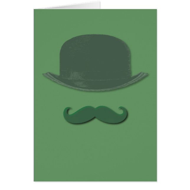 Moustache et casquette verts irlandais de Derby (Devant)