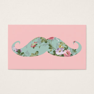 Moustache florale rose rouge vintage Girly drôle