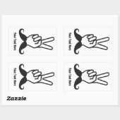Moustache gagnante autocollants personnalisés (Feuille)