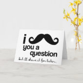 moustache i vous une carte de question (Fleur jaune)