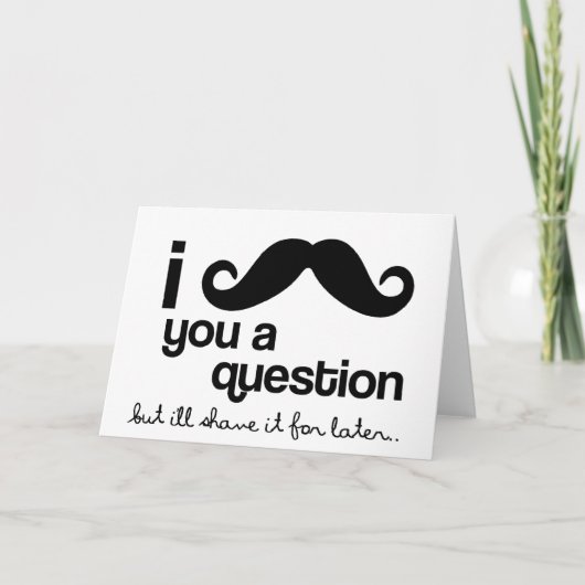 moustache i vous une carte de question (Devant)