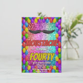 Moustache Invitation de la fête de la Cheveux faci (Debout devant)