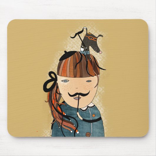 Moustache MousePad by Krize Muismat (Voorkant)