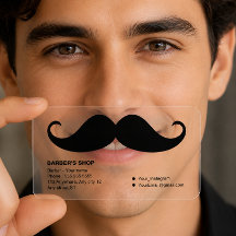Moustache noire créative transparente