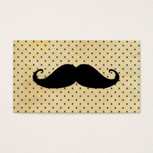 Moustache noire drôle sur le pois jaune vintage