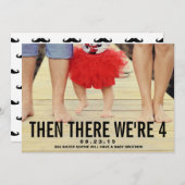 Moustache noire | Photo Faire-part de grossesse (Devant / Derrière)