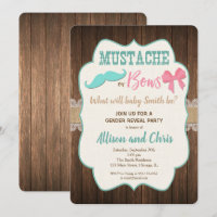 Moustache ou arcs Genre révéler invitation rustiqu