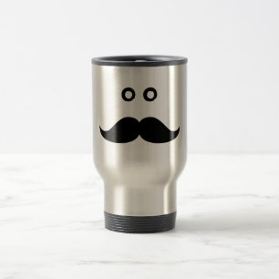 Moustache populaire drôle de tasse de voyage