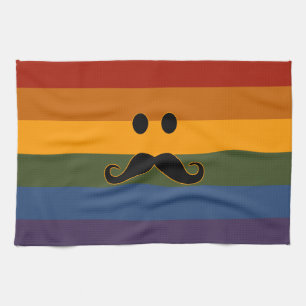 Moustache Pride serviette de cuisine personnalisée