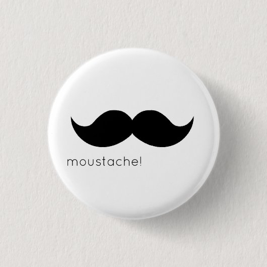 moustache ronde button 3,2 cm (Voorkant)