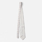 Moustache sur cravate beige (Dos)