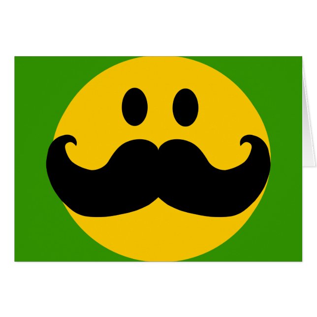 Moustache Yellow Happy Face (Devant horizontal)