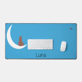 Moustaches au Clair de Lune | Chat et Lune Minimal (Clavier et souris)