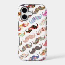 Moustaches colorées Girly drôles de motifs