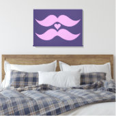Moustaches roses impression personnalisée (Insitu(Chambre))