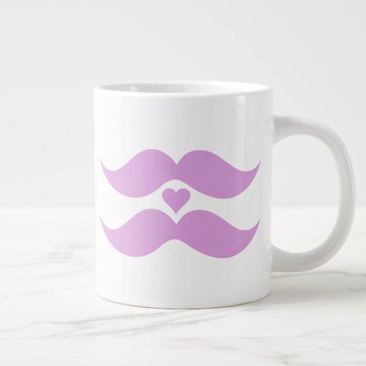 Moustaches roses tasses personnalisées (Droite)