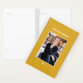 Moustard jaune moderne Photo hebdomadaire d'entrep (Devant avec enveloppe)