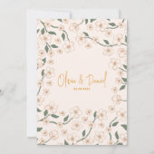 Moutarde Groovy Floral Save the Date (Dos)