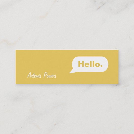 Moutarde maigre simple de carte de visite du (Devant)