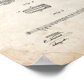 Mouth Harmonica Patent - Old look Poster (Hoek)