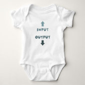 Mouth Input and stomOutput van een baby Romper (Voorkant)