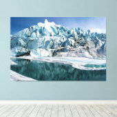 Mouth of the Matanuska Glacier in Alaska Canvas Afdruk (Insitu (Houten vloer))