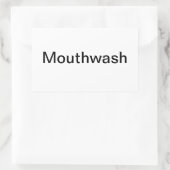 Mouthwash-label/ Rechthoekige Sticker (Tas)