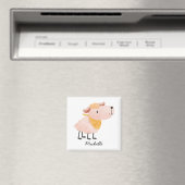 Mouton à l'aquarelle mignon & Magnet nom (In Situ (Lave-vaisselle))