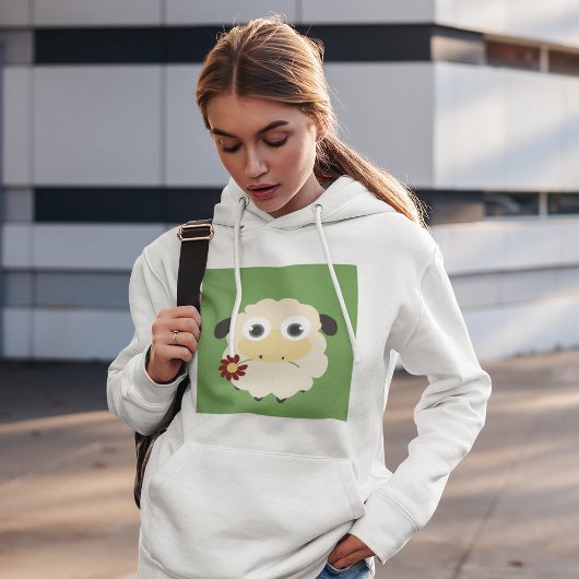 Mouton Avec Un Sweat À Capuche Fleur