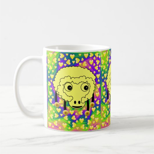 Mouton Coeur Jaune Mug (Gauche)