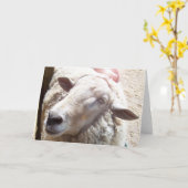 Mouton de Dieu Carte de voeux chrétienne (Fleur jaune)