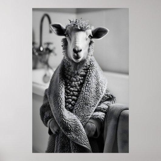 Mouton drôle en Art de robe de chambre, Impression (Devant)