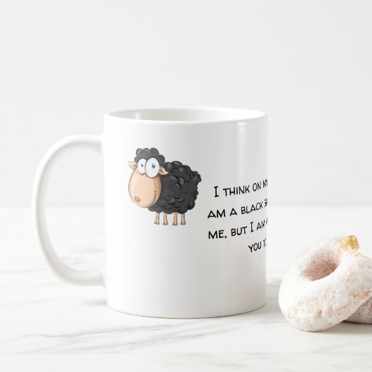 mouton noir pas la tasse de café loup (Avec donut)