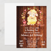 Mouton, petit agneau, invitation à l'anniversaire (Devant / Derrière)