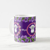 Mouton pourpre floral Mug (Devant gauche)