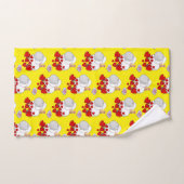 Mouton Rouge Coeurs Kitten Serviettes de toilette (Serviette à main)