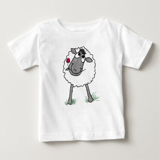 Mouton sot amusant avec Fleur, T-shirt Toddler (Devant)