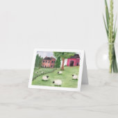 Moutons à l'aquarelle d'art populaire (Devant)