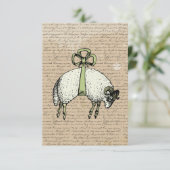 Moutons au joli nœud ~ Invitations (Debout devant)