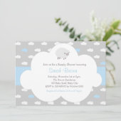 Moutons avec invitation nuageuse (bleu gris) (Debout devant)