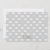 Moutons avec invitation nuageuse (bleu gris) (Dos)