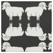 Moutons blancs sur le tissu noir d'arrière - plan (Échantillon)