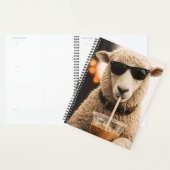 Moutons cools buvant du café glacé (Devant avec enveloppe)