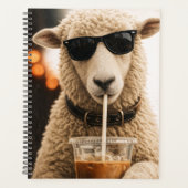 Moutons cools buvant du café glacé (Devant)