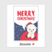 Moutons de Noël Moutons Animaux d'hiver Sticker (Feuille)