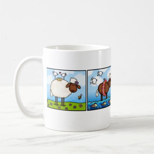 moutons de toute la tasse de rangée de saisons (Gauche)