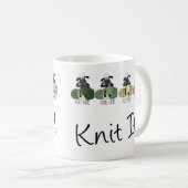 Moutons de tricot, blanc d'amusement tasse blanche (Devant droit)