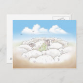 Moutons dehors sur la carte postale Range (Devant / Derrière)