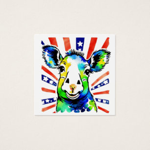 Moutons drôles aquarelle colorés
