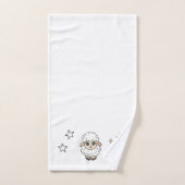 Moutons endormis mignons et Lune avec Étoiles (Serviette à main)